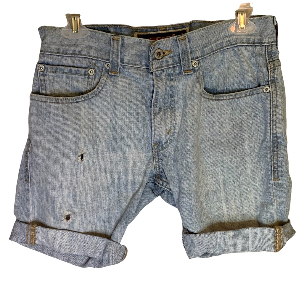 Levis Original Mens Denim Cut Off Jean Shorts 511 Skinny Fit Size 31